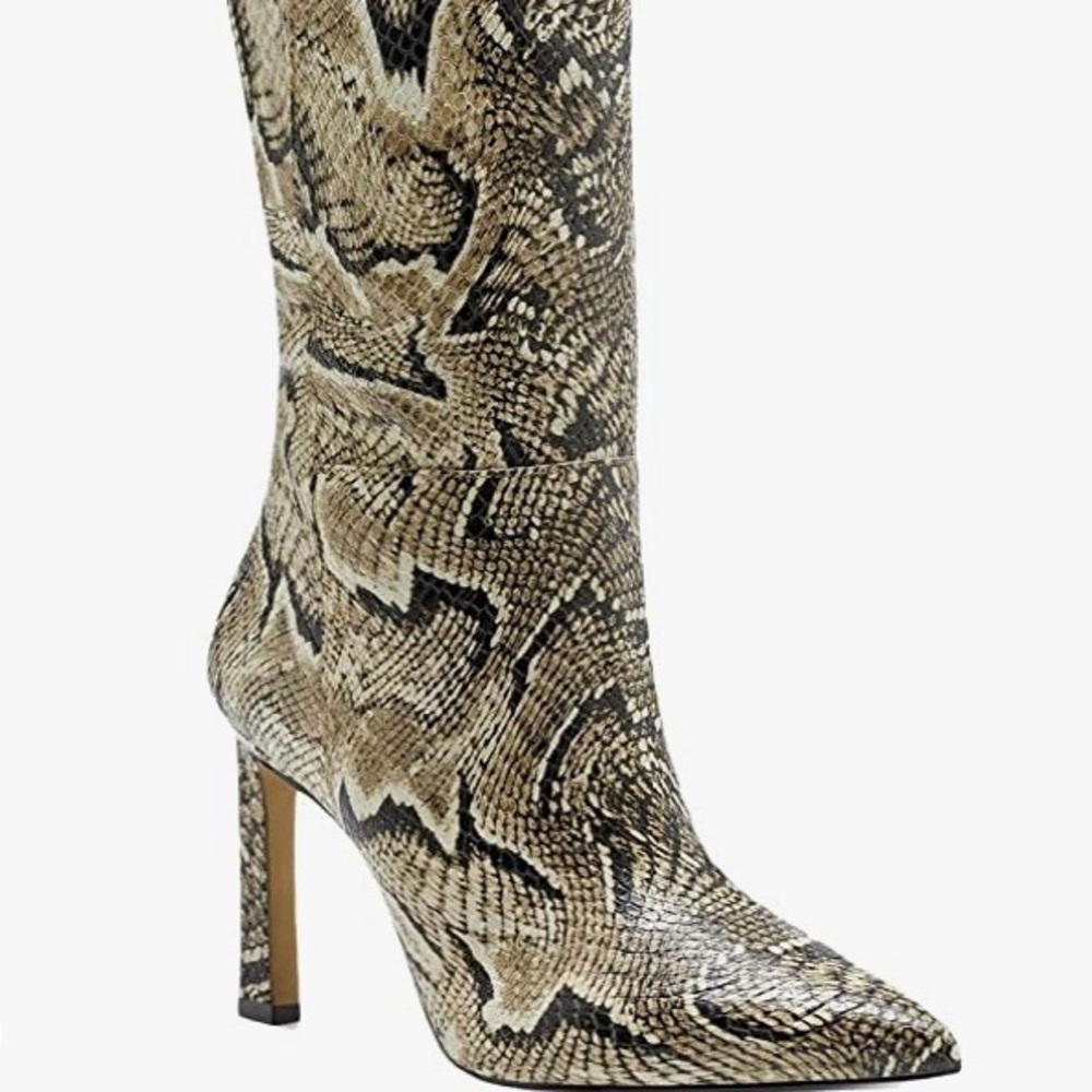 Vince Camuto snake skin calf height boot